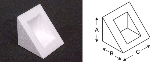Polystyrene Closed Triangular Corner Diagram
